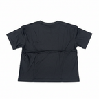 Women's Charcoal Black V-Neck Relaxed T-Shirt