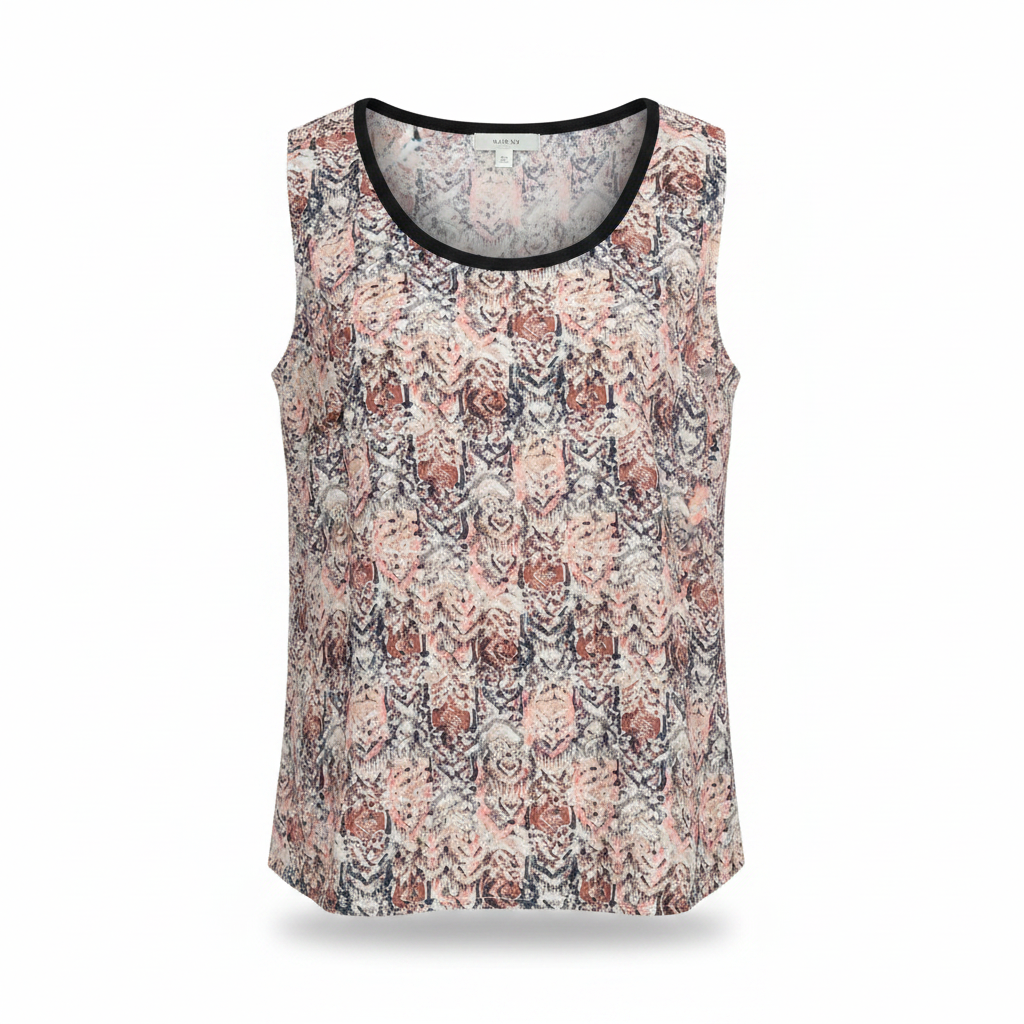 Mango Black Sleeveless V-Neck Knot Front Top