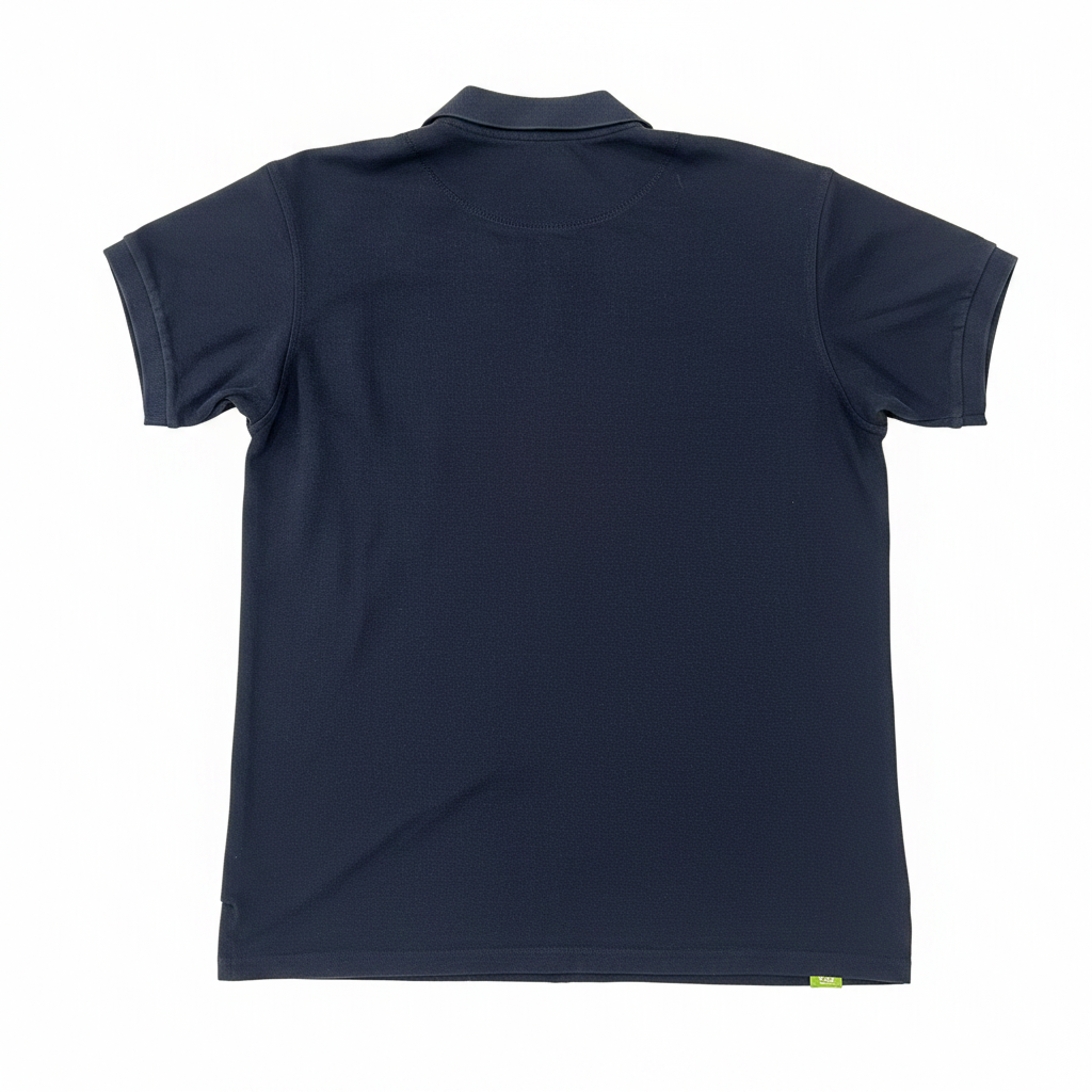 Women's Navy Blue Cotton Pique Polo Shirt