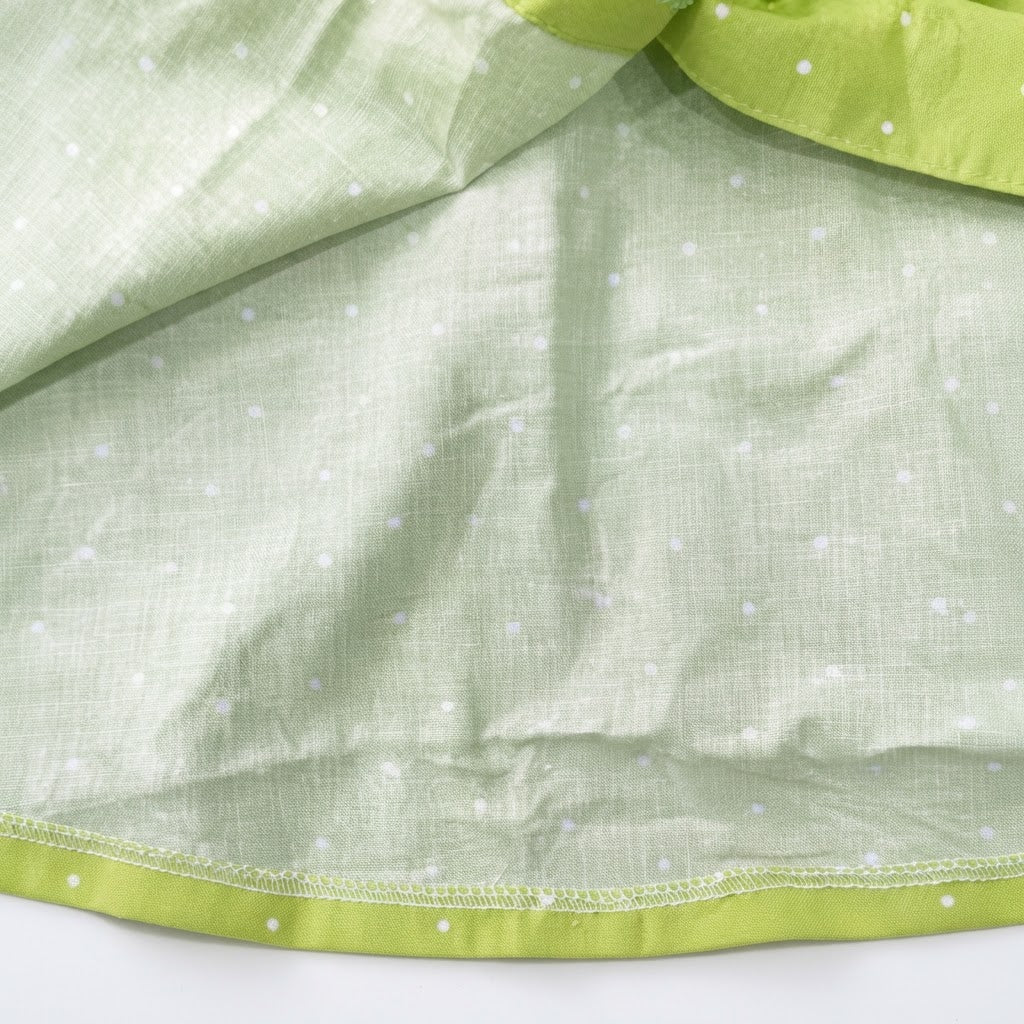 Women's Lime Green Polka Dot Button-Down Shirt