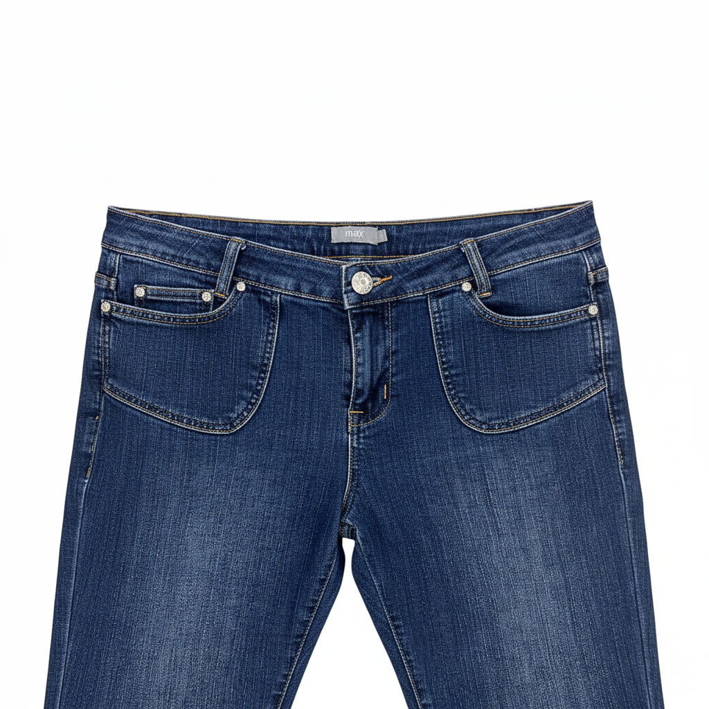 Max Women's Dark Blue Flare Leg Denim Jeans