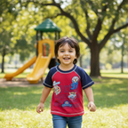 dymples. Kids Red and Navy Racing Graphic Raglan T-Shirt