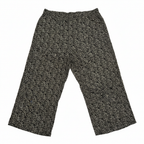 Women's Black Floral Printed Wide Leg Trousers