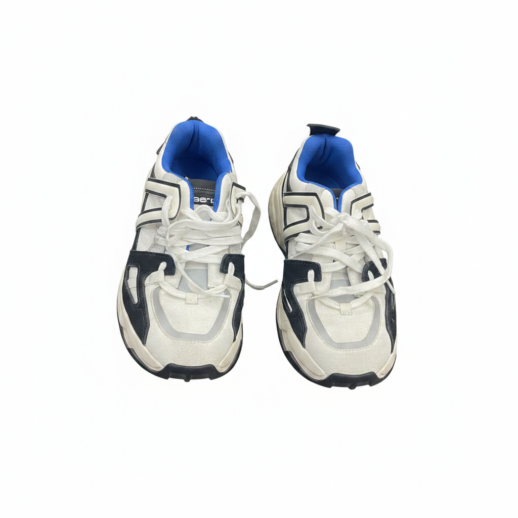 Deisel White and Black Chunky Athletic Sneakers