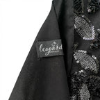 Elegant Black Embroidered Sequin Abaya