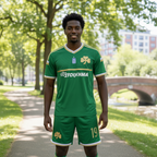 Kids Green Panathinaikos Style Football Kit Jersey & Shorts