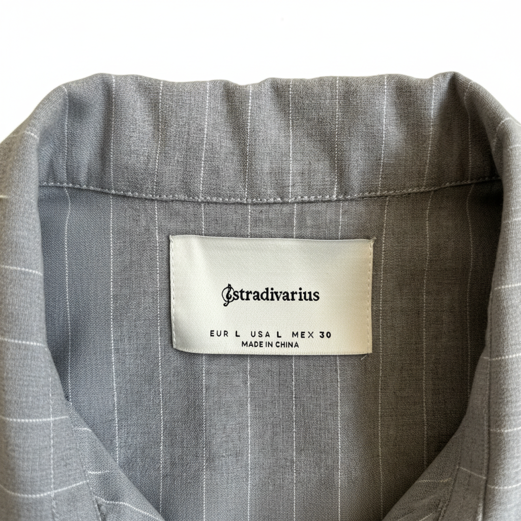 Stradivarius Women's Grey Pinstripe Tailored Office Blazer