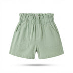 SHEIN SHEIN Sage Green Paperbag Waist Relaxed Fit Shorts