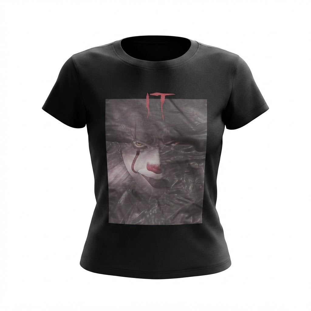 IT Women's Black Graphic IT Movie Clown T-Shirt