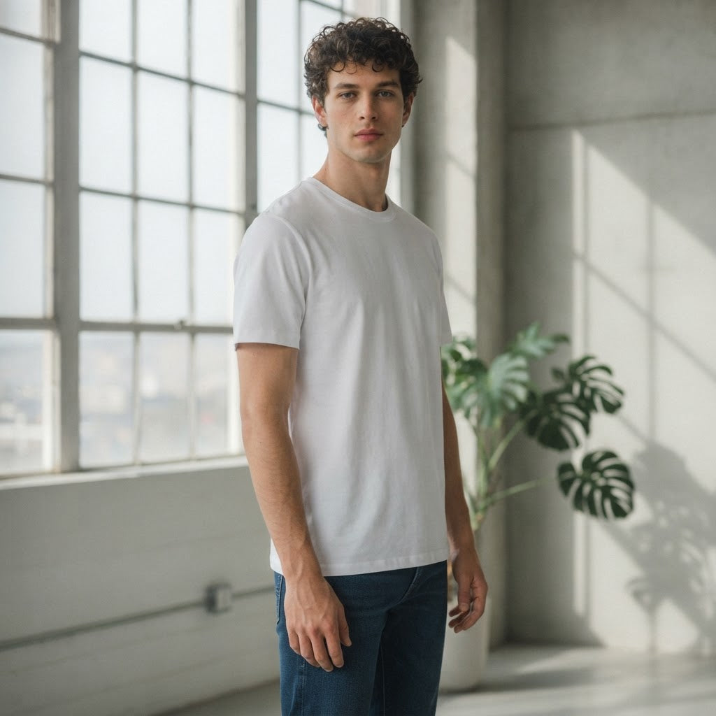 Calvin Klein White Crew Neck Cotton Jersey T-Shirt Regular F