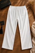 Pull&Bear White Wide-Leg Relaxed Lounge Pants XL