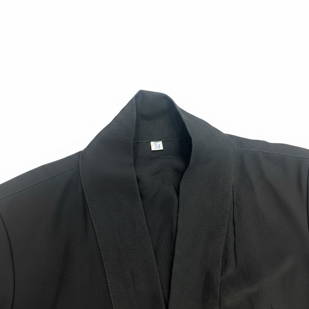 Elegant Black Embroidered Open Front Abaya