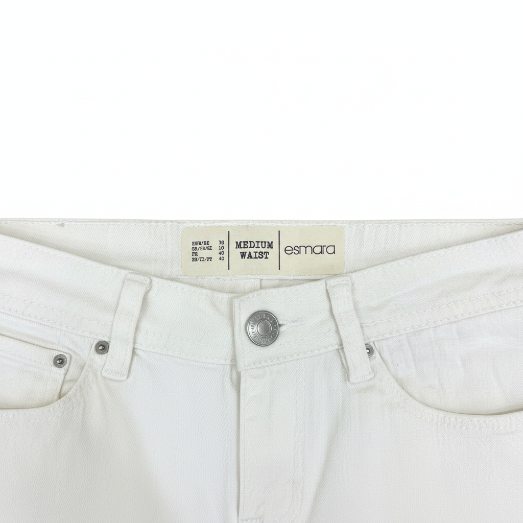 Women's White Denim Raw Hem Casual Shorts