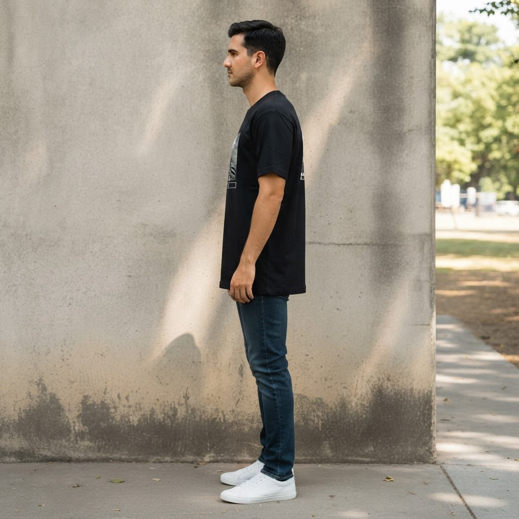 ONEYE Black ONEYE Graphic Print Relaxed T-Shirt