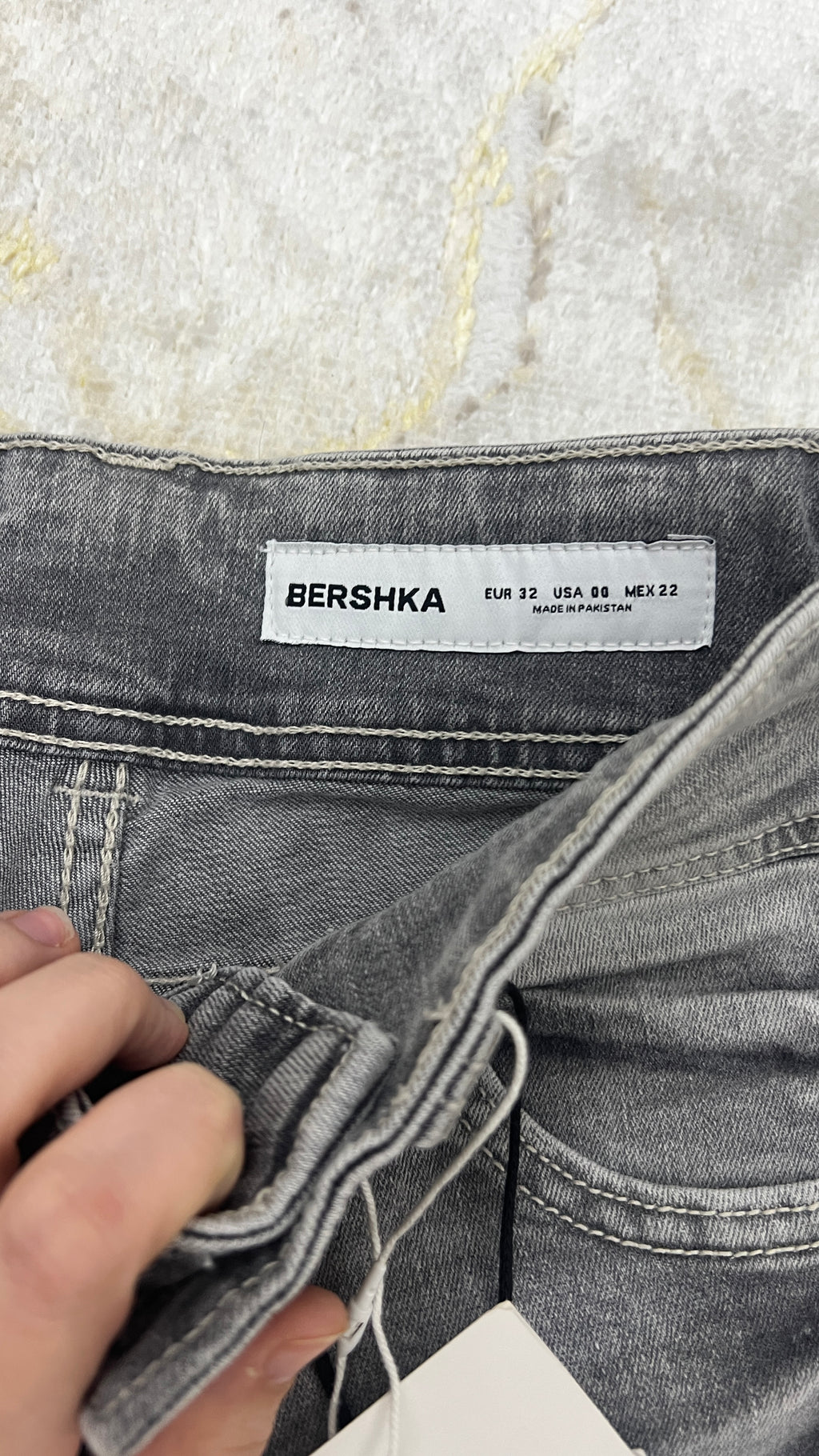Bershka Grey Bootcut Jeans with Y2K Flap Pockets