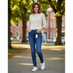 Denim Department Women's Super Skinny Mid-Wash Jeans