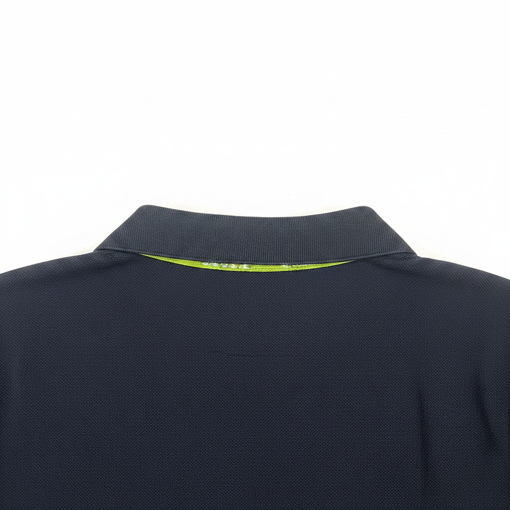 Women's Navy Blue Cotton Pique Polo Shirt