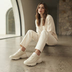 GUCCI Gucci Ivory Leather Chunky Low-Top Sneakers