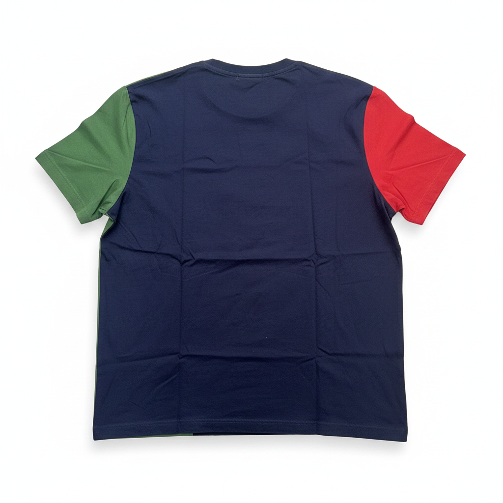 LACOSTE Men's Tri-Color Block Graphic Cotton T-Shirt