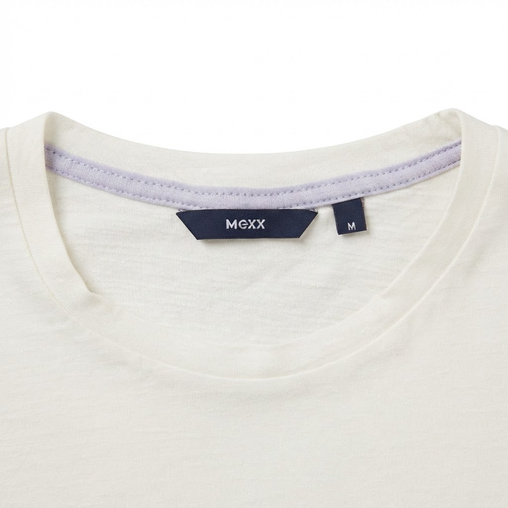 MEXX Women's White Graphic Palm Leaf T-Shirt