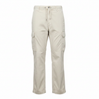 Men's Premium Off-White Cotton Cargo Trousers