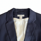 H&M Women's Navy Blue Tailored Single-Button Blazer