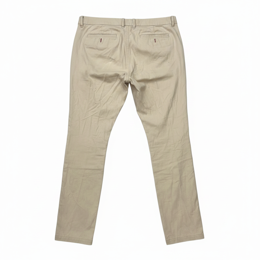 Reebok CLASSIC Men's Slim-Straight Beige Chino Trousers