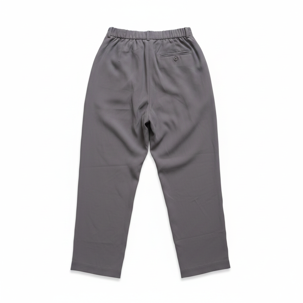 SHEIN Women's Grey High-Waisted Pleated Tapered Trousers