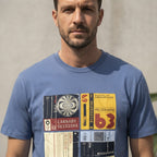 Ben Sherman Ben Sherman Slate Blue T-Shirt with Vintage Audi