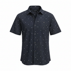 Lucid Apparel Boys Navy Polka Dot Short Sleeve Shirt