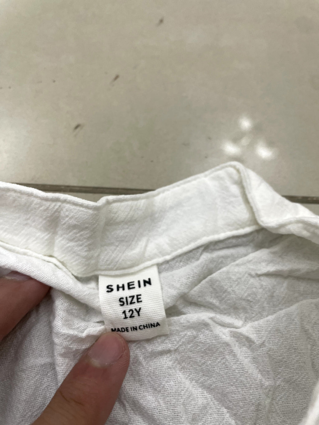 SHEIN White Short-Sleeve Relaxed Button-Front Shirt