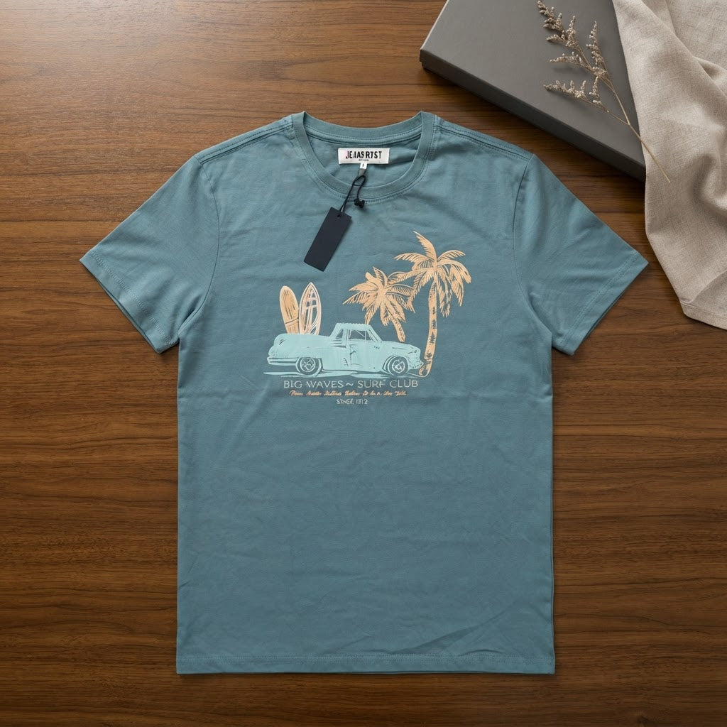 Jeanswest Steel Blue Surf Club Graphic T-Shirt Regular Fit S