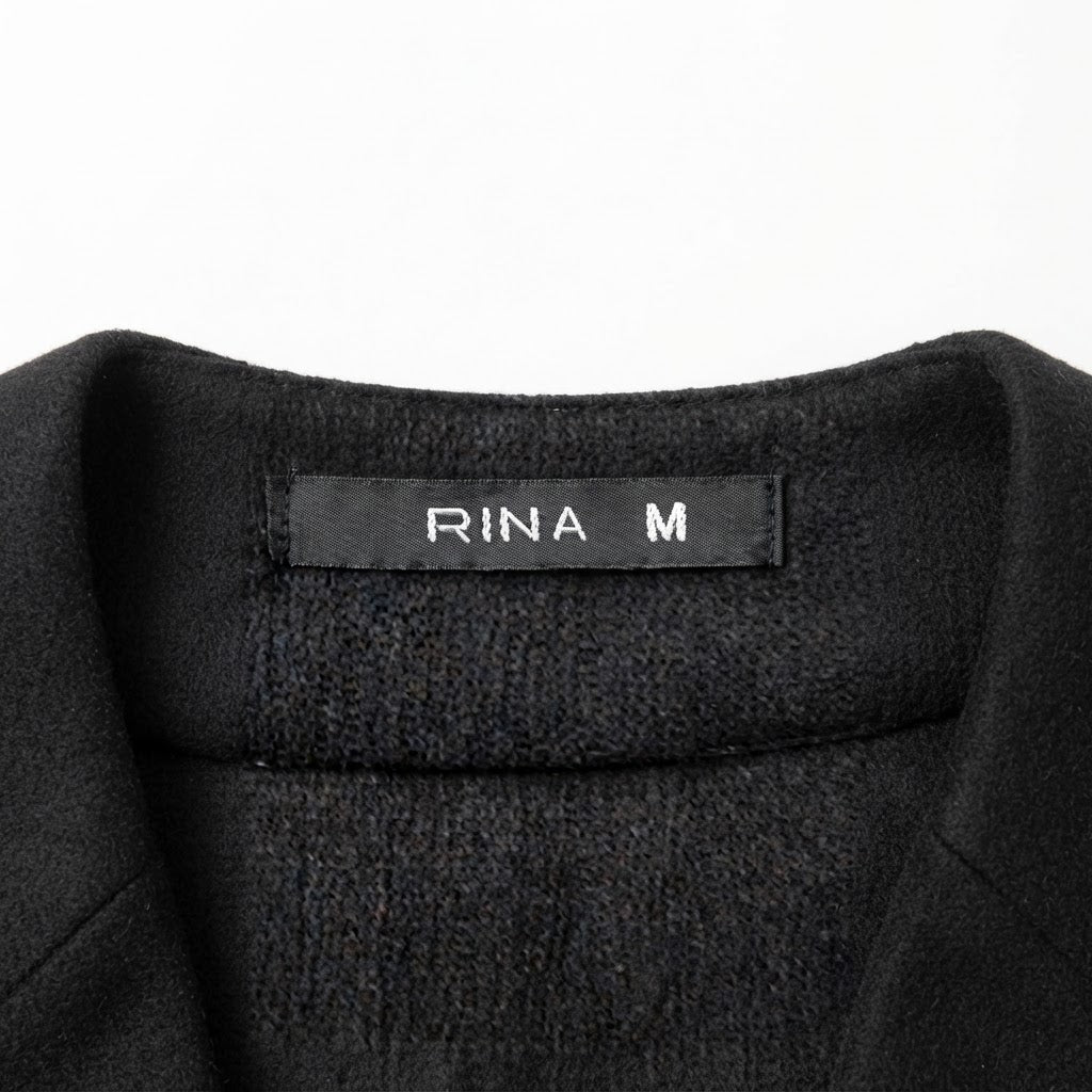 Women's Black Open-Front Abaya with Bell Sleeves