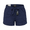 Women's Navy Blue Tie-Waist Relaxed Shorts