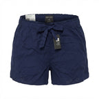 Women's Navy Blue Tie-Waist Relaxed Shorts