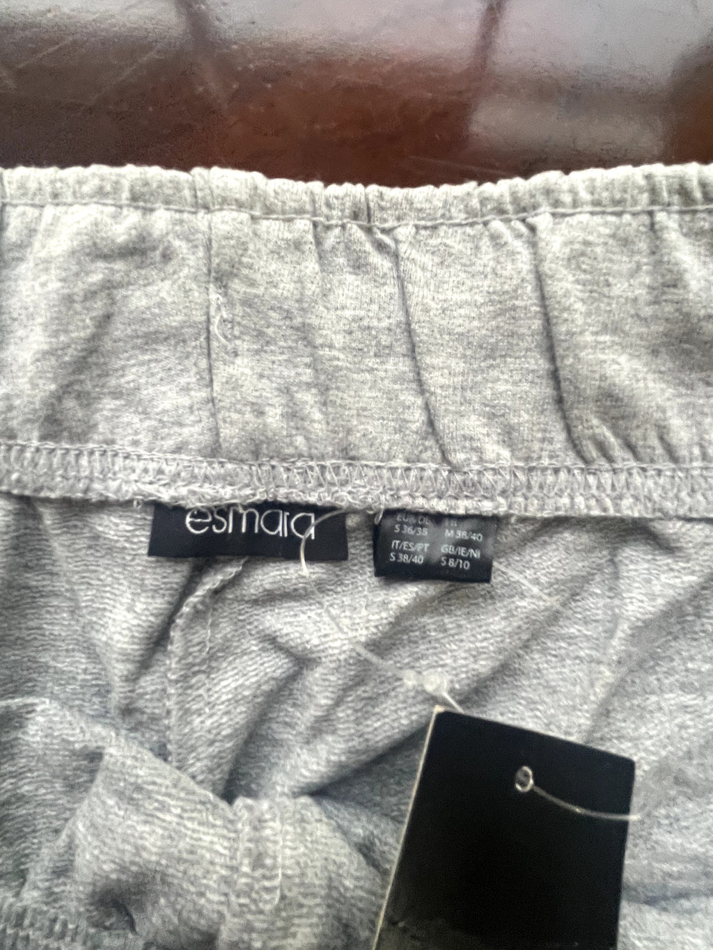 Light Grey Marl Jersey Shorts with Drawstring Waist