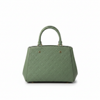 Louis Vuitton Green Monogram Embossed Leather Handbag