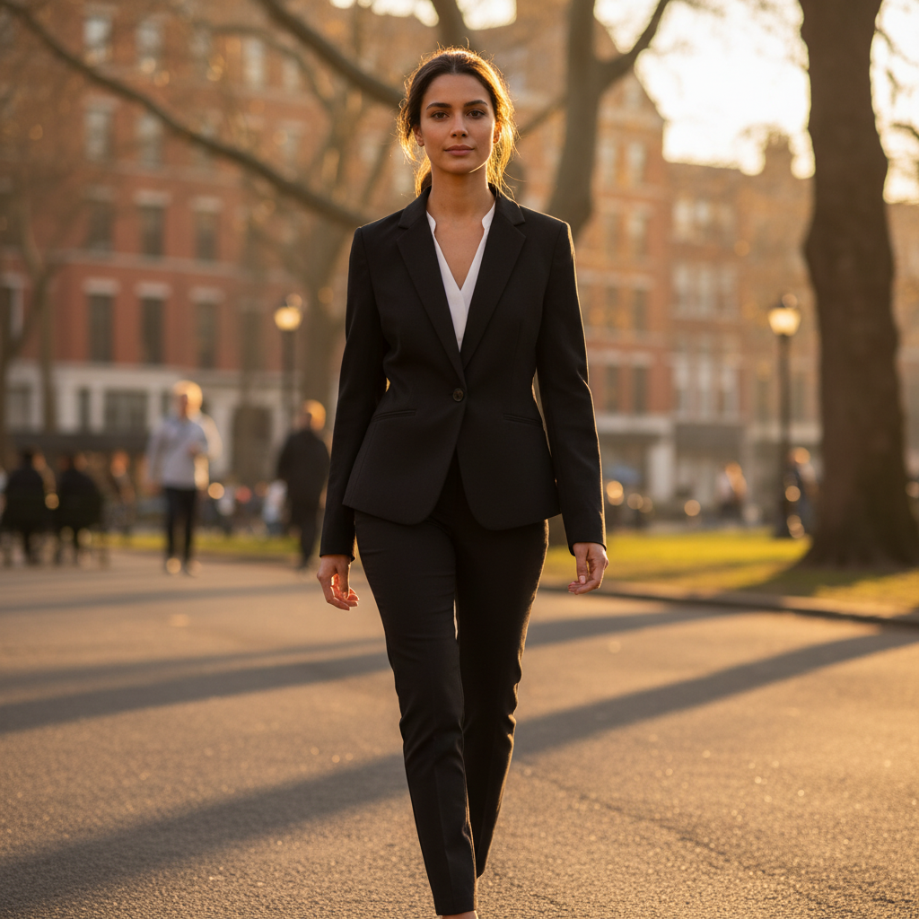 Tom Tailor Women's Black Single-Button Tailored Blazer