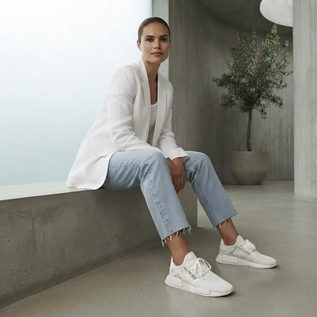 adidas Adidas Deerupt White Mesh Lifestyle Sneakers