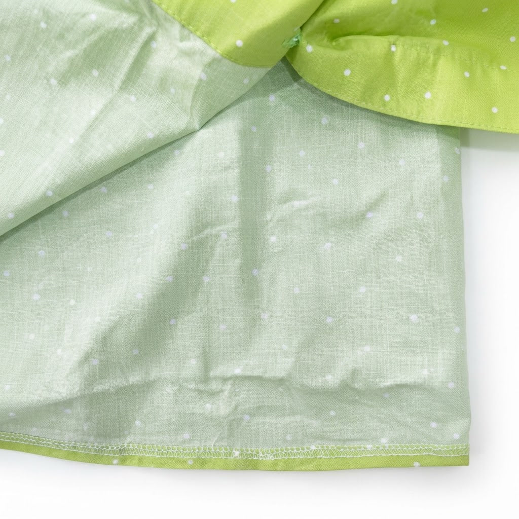 Women's Lime Green Polka Dot Button-Down Shirt