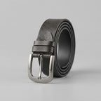 LEVI'S Men's Black Grained Leather Belt with black Buckle