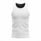 LIVERGY Men's Classic White Ribbed Cotton Tank Top