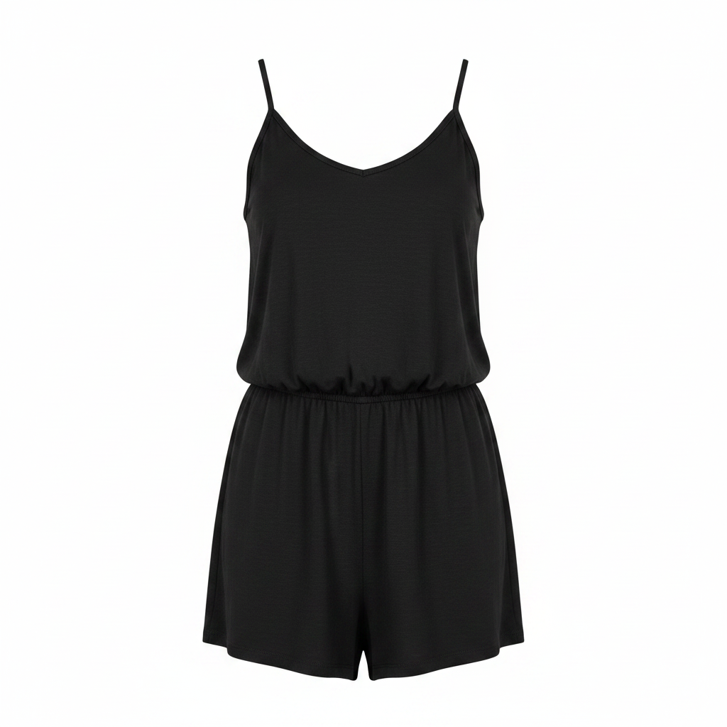 Esmara Women's Black Sleeveless Jersey Romper