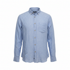 LC Waikiki Classic Men's Light Blue Linen Shirt - XL