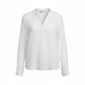 Esmara Women's White Crinkle Cotton V-Neck Blouse