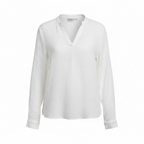Esmara Women's White Crinkle Cotton V-Neck Blouse
