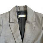 MNG Women's Grey Single-Button Tailored Blazer