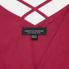 DOROTHY PERKINS Women's Magenta Sleeveless Criss-Cross V-Nec