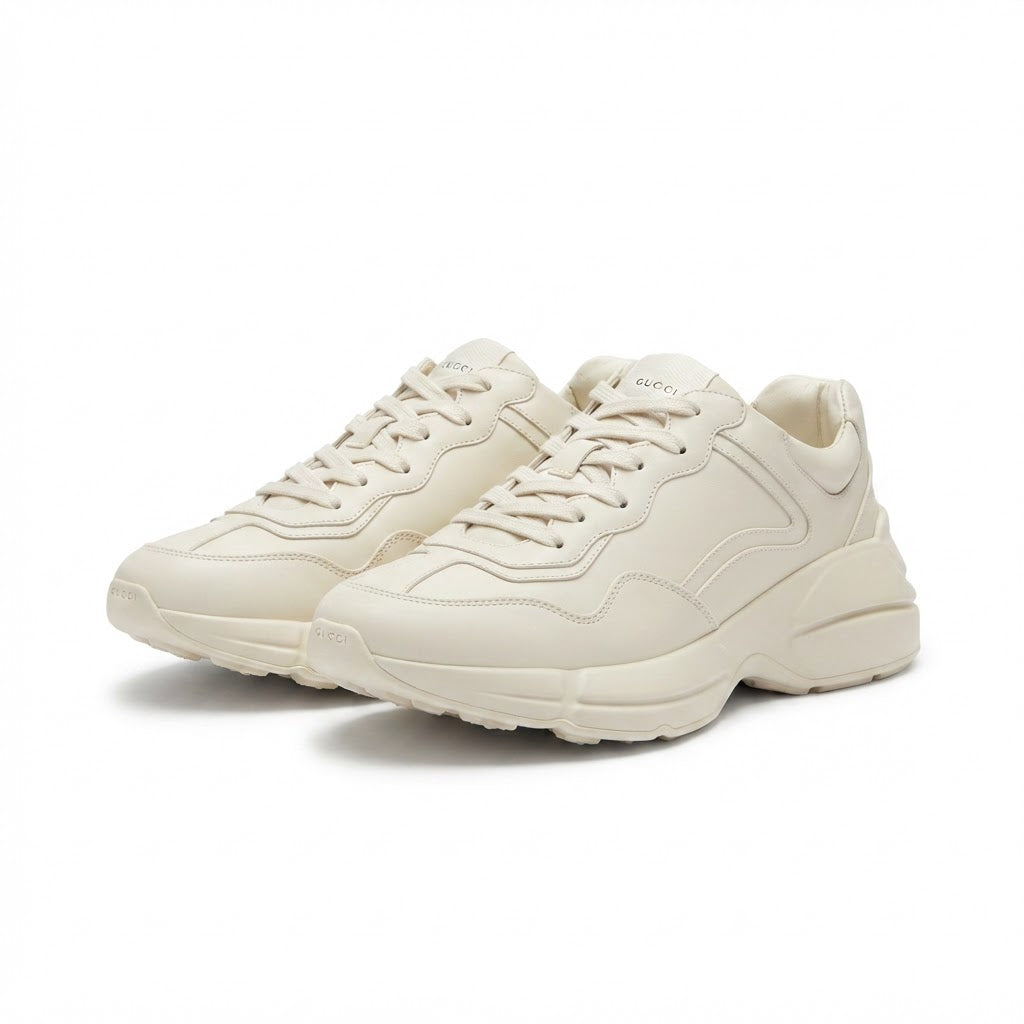GUCCI Gucci Ivory Leather Chunky Low-Top Sneakers