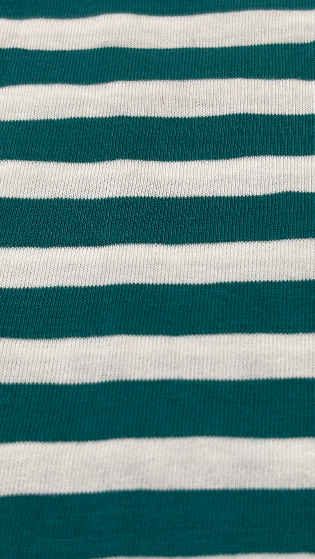 Max Women's Green & White Striped Crew Neck T-Shirt Size S